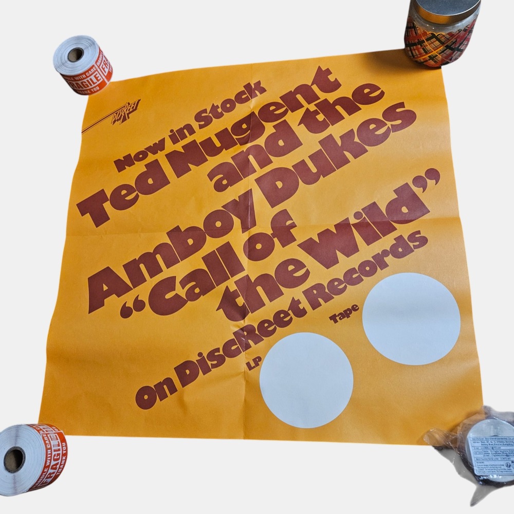 Ted Nugent & The Amboy Dukes Call Of The Wild 1974 Promo Poster 24x24 Discreet